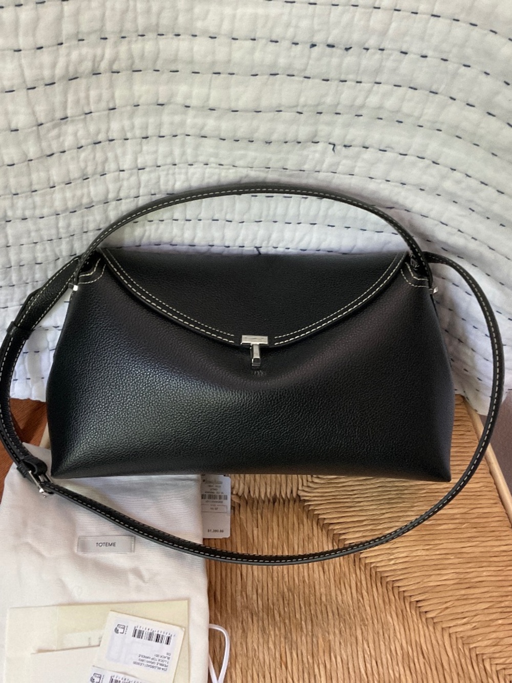 Toteme T-Lock Top Handle Bag Black - Picture 10 of 10